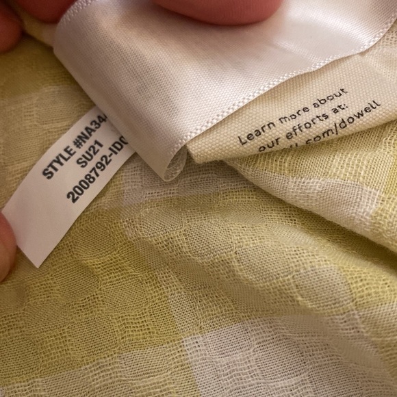 Madewell side button tank top in ginger check print. Size Xs - Picture 10 of 16